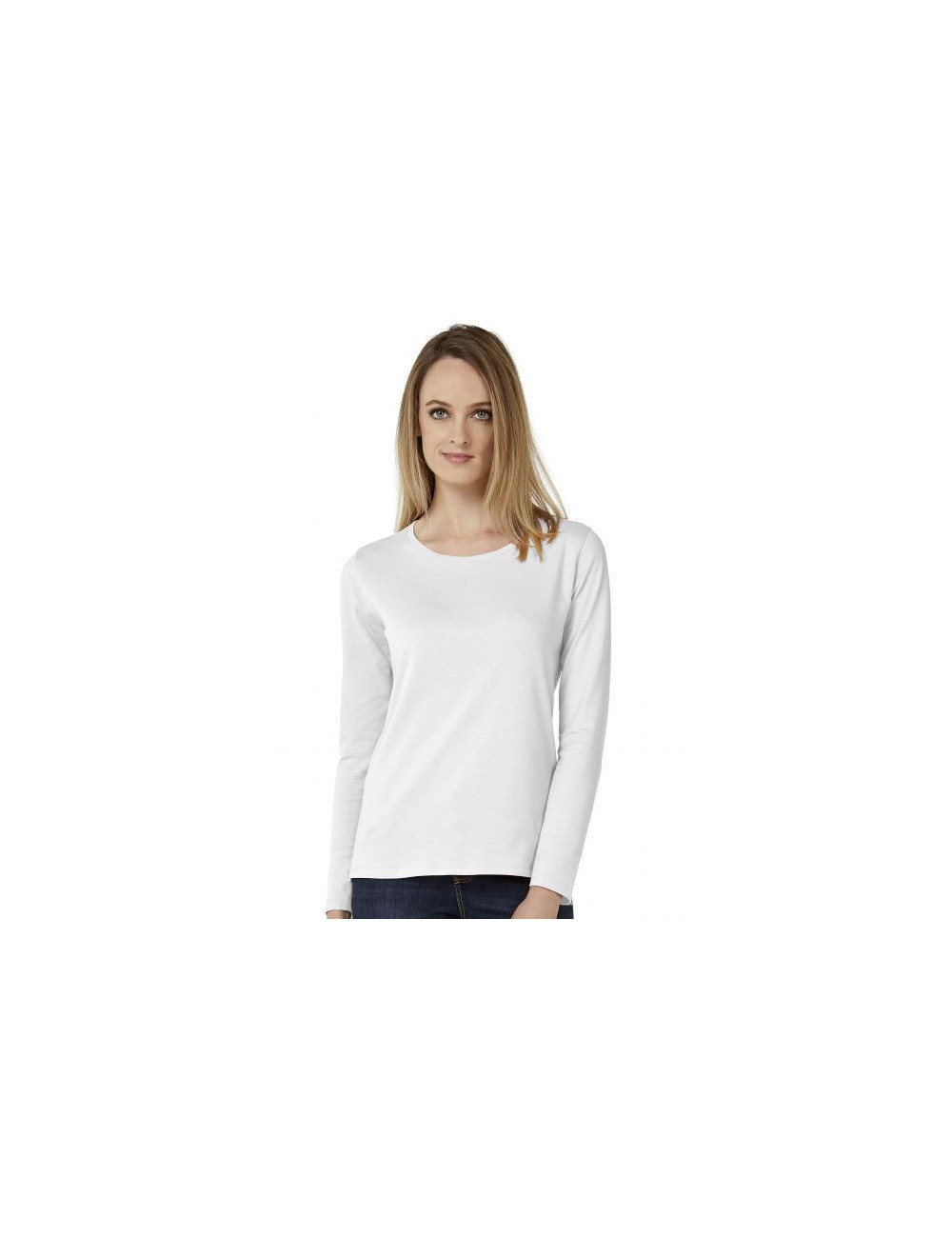 PIECES Pcmanilla Ls O-Neck Top Mm T-Shirt Manches Longues, Cloud Dancer, XS Femmes