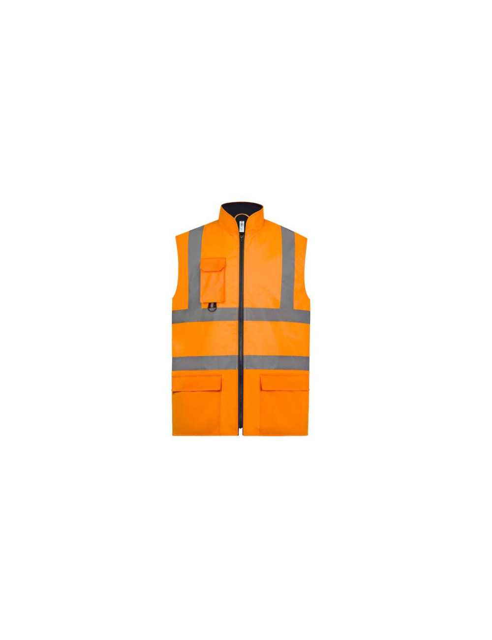 Yoko YK005 - Gilet de sécurité zippé -section ferrovière (HVW118)  Couleurs:Hi Vis Orange